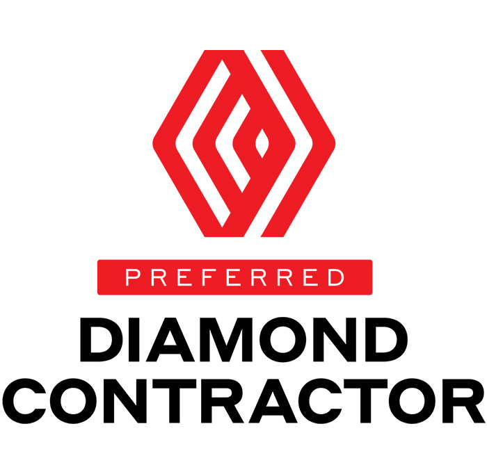 Mitsubishi preferred diamond contractor logo.